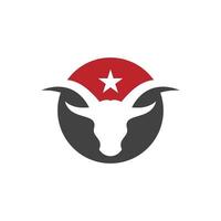 Taurus logo template vector icon ilustração design