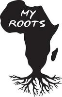 áfrica mapeia minhas raízes vetor