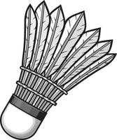 ícone de peteca de badminton vetor