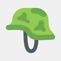 ícone capacete. militares elementos. ícones dentro plano estilo. Boa para impressões, cartazes, logotipo, infográficos, etc. vetor