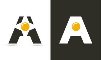 moderno ilustração logotipo Projeto inicial uma combinar com frito ovo. vetor