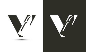 moderno ilustração logotipo Projeto inicial v combinar com bala. vetor