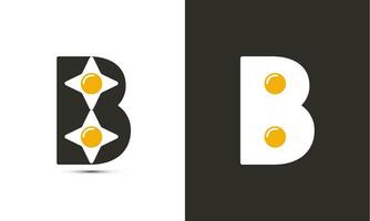 moderno ilustração logotipo Projeto inicial b combinar com frito ovo. vetor