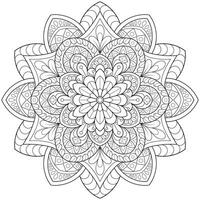 mandala flor para adulto coloração livro. vetor