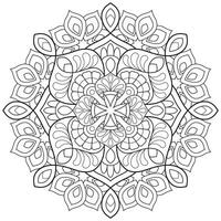 mandala flor para adulto coloração livro. vetor