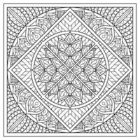 mandala flor para adulto coloração livro. vetor