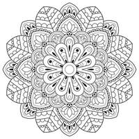 mandala flor para adulto coloração livro. vetor