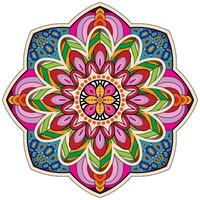 mandala flor cor vetor imagem.