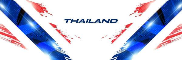 Tailândia bandeira dentro escova pintura estilo com brilhando efeito. nacional Tailândia bandeira vetor