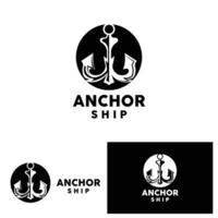âncora logotipo simples elegante Projeto marinho navio vetor ícone símbolo ilustração