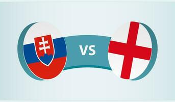 Eslováquia versus Inglaterra, equipe Esportes concorrência conceito. vetor