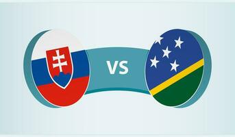 Eslováquia versus Salomão ilhas, equipe Esportes concorrência conceito. vetor