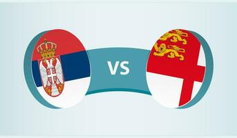 Sérvia versus sark, equipe Esportes concorrência conceito. vetor
