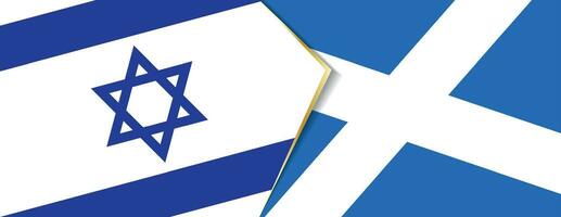 Israel e Escócia bandeiras, dois vetor bandeiras.