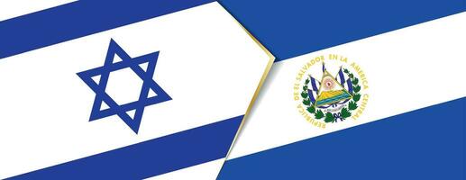 Israel e el salvador bandeiras, dois vetor bandeiras.