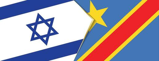 Israel e dr Congo bandeiras, dois vetor bandeiras.