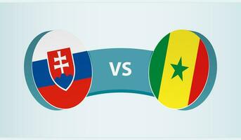 Eslováquia versus Senegal, equipe Esportes concorrência conceito. vetor