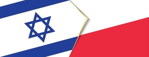 Israel e Polônia bandeiras, dois vetor bandeiras.
