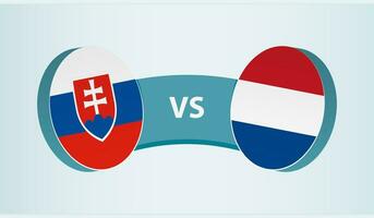 Eslováquia versus Holanda, equipe Esportes concorrência conceito. vetor