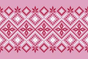 Rosa tradicional étnico padronizar paisley flor ikat fundo abstrato asteca africano indonésio indiano desatado padronizar para tecido impressão pano vestir tapete cortinas e sarongue vetor