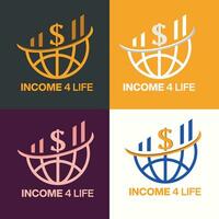 global renda logotipo vetor