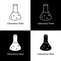 laboratório frasco. química pesquisa logotipo ícone vetor