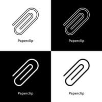 clipe de papel anexar papelaria logotipo vetor ícone