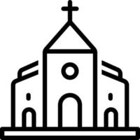 ícone de linha para igreja vetor