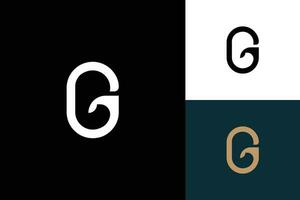 carta g monograma vetor logotipo Projeto