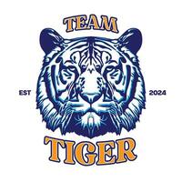 tigre face vetor ilustração, perfeito para esporte equipe mascote logotipo e t camisa Projeto