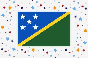 Salomão bandeira independência dia celebração com estrelas vetor