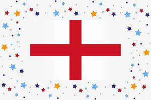 Inglaterra bandeira independência dia celebração com estrelas vetor