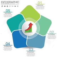 infográficos de negócios para layout de fluxo de trabalho, banner, diagrama, opções de número, opções de intensificação, design web. vetor