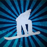 snowboard em azul vetor