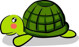 básico rgb do fofa tartaruga vetor ilustração em branco fundo.