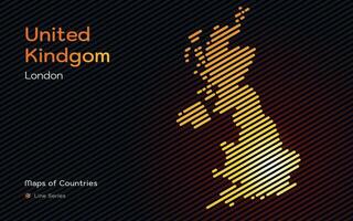 criativo mapa ótimo bretanha. político mapa. Londres. Unidos reino. mundo países linha padronizar vetor mapas Series.