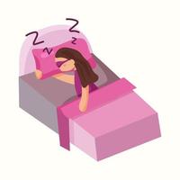 dorme em uma máscara. ilustração vetorial em estilo simples vetor