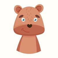 Urso fofo. ilustração vetorial em estilo simples vetor