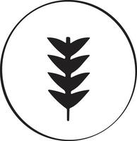 flor ou folha logotipo dentro uma minimalista estilo para decoração vetor