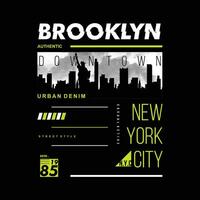 Brooklyn letras tipografia vetor, abstrato gráfico, ilustração, para impressão t camisa vetor