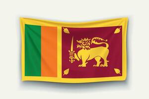 bandeira do sri lanka vetor