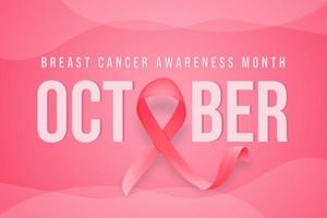 ilustração do vetor do fundo do cartaz do banner do mês da conscientização do câncer de mama