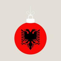 Albânia Natal bola bandeira. vetor ilustração nacional bandeira isolado em luz fundo