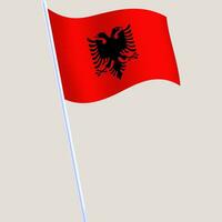 Albânia ondulado bandeira. vetor ilustração nacional bandeira isolado em luz fundo