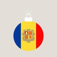 andorra Natal bola bandeira. vetor ilustração nacional bandeira isolado em luz fundo