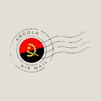 Angola bandeira postagem carimbo. vetor ilustração nacional bandeira isolado em luz fundo