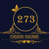 Novo único logotipo Projeto com número 273 vetor