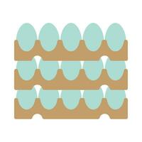aves de capoeira ovos plano ilustração vetor