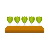 cenoura vegetal plantar plano ilustração vetor