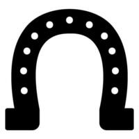 ícone de glifo de ferradura vetor